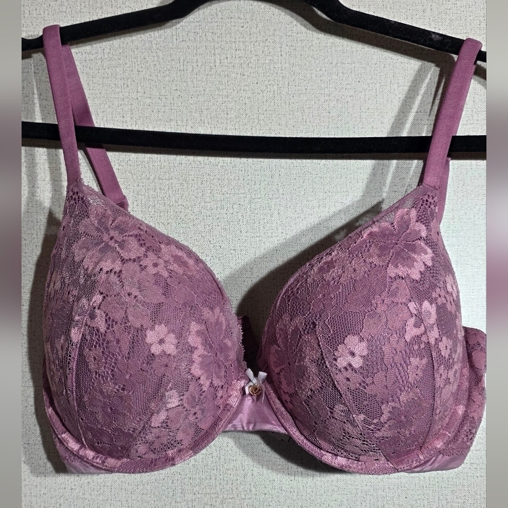 Victoria's Secret Dusty Mauve Lace Underwire Bra